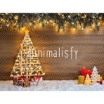 Büyülü Arka Plan ile Mutlu Noelleri Yansıtan 200X150CM, Stüdyo Fonu
