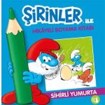 Büyülü Fener Sihirli Yumurta - Şirinler Ile Hikayeli Boyama Kitabı
