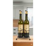 Büyülü Home 2 Li Amber 750 ml Demir Stantlı Cam Yağdanlık Ayçiçek Yağı Zeytinyağı Şişes Yağlık Sosluk