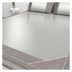 Buz İpekli Serinletici Yatak, Soğutma Mat Bambu Rattan Çift Taraflı Kaymaz Çok Renkli Yastık Kılıflı Çoklu Boyutlar(Grey,90x195cm)