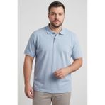 Buz Mavi Polo Yaka Büyük Beden Battal Erkek T-Shirt - 88511