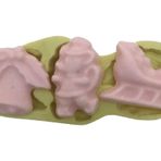 Buz Pateni Çıngırak Ve Fil Şeklinde Silikon Pasta ve Seker Hamuru Kalibi 3,5x3x1 cm
