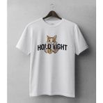 Buzagi Hold Tight Sevimli Kedi Regular Kalıp Dijital Baskılı Beyaz Tişört