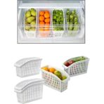 Buzdolabı Içi Düzenleyici Dolap Içi Düzenleyici Organizer 4'lü - Altın
