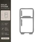 Buzdolabı Mat Gri Dekoratif Folyo Sticker 14X14 Cm