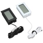 Buzdolabı Termometresi, Su Geçirmez Sualtı Algılama 2 Adet Elektronik Dijital Termostat -50°~110° Sera Için Akvaryum Için (Siyah Beyaz 6-8 37-41)
