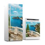 Buzdolabı Ve Bulaşık Makinası Beyaz Eşya Sticker Kaplama Balkon Deniz