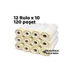 Büzgülü Çöp Torbası - 55Cmx43cm - Kedi Kumu Poşeti 12X15 Toplam 180 Poşet