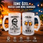 Buzlu Cam Bira Bardağı - 2 Adet - 001 - Beyaz - 500 ml