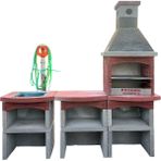Büzsan Barbekü Beton Barbekü Davlumbazlı Masalı Lavabolu Mangallık 70 Lik - 61838