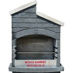 Büzsan Barbekü Hazır Beton Barbekü Tezgah Üstü Antrasit Gri Model - 82