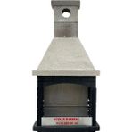 Büzsan Barbekü Hazır Beton Barbekü Tezgah Üstü Davlumbazlı Antrasit Gri Model - 8793