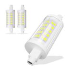 BVCL 78 mm R7s LED Ampul, Değiştirilemez, 10 W 1000 lm, 100 W Halojen Lambaya Eşdeğer, Projektör için, Güvenlik Aydınlatması, Peyzaj Aydınlatması (Renk: Havalı Beyaz, Boyut: 2 adet)