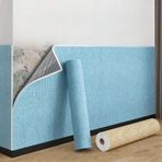 BVCL İç duvarlar için yalıtım duvar kağıdı, kendinden yapışkanlı, yalıtım matı, 5 mm duvar paneli, iç duvar kaplaması, ısı yalıtımı ve su geçirmez duvar kağıdı (mavi, 50 cm x 50 m)