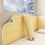BVCL Isı yalıtımlı kendinden yapışkanlı duvar kağıdı, 5 mm kalınlığında köpükten 3D yapı, iç dekorasyon, neme dayanıklı duvar kaplaması (sarı, 50 cm x 20 m)