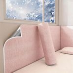 BVCL Isı Yalıtımlı Kendinden Yapışkanlı Duvar Kağıdı, 5 mm Köpük 3D Doku, Ev Dekorasyonu, Neme Dayanıklı Duvar Kaplama (Pink,50 cm x 40 m)