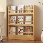 BVCL Kapı arkası kitaplık, dar (10 cm derinlik) ve sağlam, kitaplar, oyuncaklar için yer tasarruflu çocuk rafı, oturma odası, ofis, yatak odası, çocuk odası için (3 zemin, genişlik 90 cm)