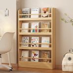 BVCL Kapı arkası kitaplık, dar (10 cm derinlik) ve sağlam, kitaplar, oyuncaklar için yer tasarruflu çocuk rafı, oturma odası, ofis, yatak odası, çocuk odası için (4 zemin, genişlik 50 cm)