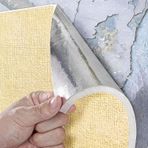 BVCL Kendinden Yapışkanlı Su Geçirmez Duvar Kağıdı, Isı Yalıtımı, Nem ve Küf Önleyici, 5 mm İçi Boş Dokulu Darbeye Dayanıklı Yumuşak Kaplama (Sarı, 50 cm x 50 m)