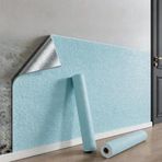 BVCL Yalıtım duvar kağıdı 5 mm, kendinden yapışkanlı izolasyon, ısı ve ses yalıtımı köpük duvar panelleri | su geçirmez ve neme dayanıklı (mavi, 50 cm x 50 m)