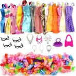 Bvoe 32 Parça Barbie Elbise Ayakkabı Aksesuar Seti (Yurt Dışından) - Renkli
