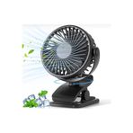 Bvs Elektronik Masaüstü Şarjlı Mandallı 360° Manuel Dönen Mini Fan Vantilatör Şarjlı Klipsli Soğutucu 3 Kademe