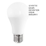 BvsElektronik 12V E27 Duylu 850LÜMEN 9 Watt 12 Volt 6500K Beyaz LED Ampul 12 Volt Ile Çalışır - 1 - 10 W