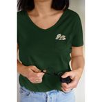 BW Bravely Wear Cep Çiçek Baskılı V Yaka Pamuklu Regular Kalıp TSHIRT
