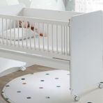 Bw1060 - Pratik Tekerlekli Anne Yanı Beşik Beyaz 60 X 120