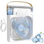BWFN10 Beyaz Buzlu Vantilatör Mini Fan 5 Spreyli Su Püskürtmeli 600 ml Buhar Makinesi Nemlendiric