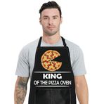 BWKTOP Pizza Şef Önlüğü - Şef Baba İçin Cepli Pizza Fırını Önlüğü, Fırının Kralı, [Adjustable]