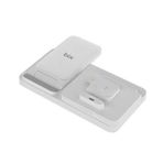 BXMW4 15W Kablosuz Şarj Standı iPhone AirPods Akıllı Saat TWS Kulaklık Uyumlu Alarmlı Çoklu Şarj Cih