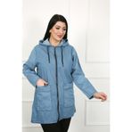 By Alba Collection Kadın Kot Çift Cepli Büyük Beden Ceket