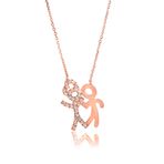 By Barun Silver 925 Ayar Gümüş Rose Kardeşler Kolye