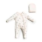 BY BUBBLES %100 ORGANİK PANDA DESENLİ PATİKLİ TULUM (EKRU, 0-3 AY)