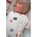 By Bubbles %100 Organik Puanlı Bebek Tulumu - Ekru - 0 - 3 Ay