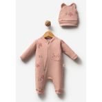By Bubbles Birth Part Kız Bebek Fermuarlı Tulum - Gül Kurusu