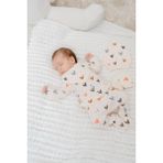 By Bubbles Unisex Bebek Sonbahar Yaprak Desenli Natural 5li Hastane Çıkışı Zıbın Seti - Kemik - 0 - 3 Ay