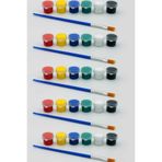 by burcu doğan 5 ADET 6 RENK AKRİLİK BOYA(3ml) + 5 ADET FIRÇA