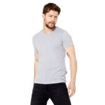 BY COMEOR Erkek Basıc Slim Fit Pamuklu Kısa Kollu V Yaka T-shirt (Gri, M)