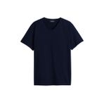 BY COMEOR Erkek Basıc Slim Fit Pamuklu Kısa Kollu V Yaka T-shirt (Lacivert, L)