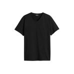 BY COMEOR Erkek Basıc Slim Fit Pamuklu Kısa Kollu V Yaka T-shirt (Siyah, 2XL)