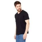 BY COMEOR Erkek Basıc Slim Fit Pamuklu Kısa Kollu V Yaka T-shirt (Siyah, M)