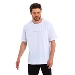 BY COMEOR Erkek Beyaz Baskılı Basic Oversize Bisiklet Yaka Kısa Kollu T-shirt S