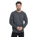 BY COMEOR Erkek Bisiklet Yaka Nakış Detaylı Regular Fit Sweatshirt (Antrasit, XL)
