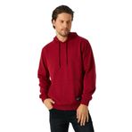 BY COMEOR Erkek Bordo Basic Kapüşonlu Regular Fit Normal Kesim 2 İplik Kumaş Günlük Sweatshirt S