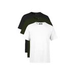 BY COMEOR Erkek Çok Renkli T- Shirt Regular Fit Rahat Kesim Bisiklet Yaka 3'lü Basic Tişört Paketi Haki 4XL
