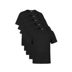 BY COMEOR Erkek Çok Renkli T- Shirt Regular Fit Rahat Kesim Bisiklet Yaka 5'li Basic Tişört Paketi SİYAHLAR XS