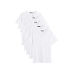 BY COMEOR Erkek Çok Renkli T- Shirt Regular Fit Rahat Kesim V Yaka 5'li Basic Tişört Paketi BEYAZLAR 6XL