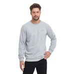 BY COMEOR Erkek Gri Bisiklet Yaka Nakış Detaylı Regular Fit Sweatshirt L